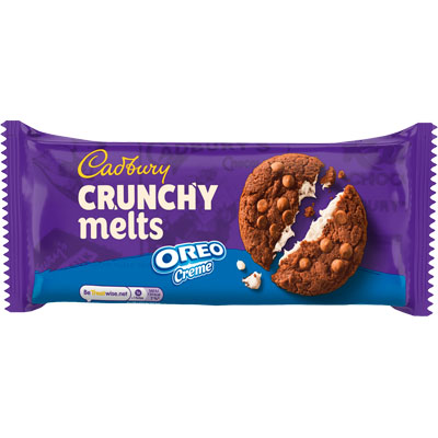 Biscuits crunchy melts Oreo · CADBURY