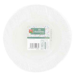 PACK DE 50 ASSIETTE CARTON BLANC 23CM – BELLE FRANCE · BELLE FRANCE