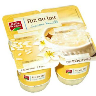 RIZ AU LAIT VANILLE 4X115G BELLE FRANCE · BELLE FRANCE