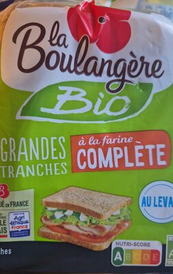 Pain de mie bio complet grandes tranches · La Boulangère