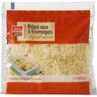 MÉLANGE RÂPÉ DE 3 FROMAGES 200G – BELLE FRANCE · BELLE FRANCE