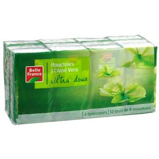 LOT 12X9 MOUCHOIRS ALOE VERA BELLE FRANCE · BELLE FRANCE