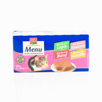 BARQUETTE POUR CHAT 4X100G ASSORTIES BELLE FRANCE · BELLE FRANCE