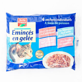 4X100G POCHETTES POUR CHAT AU POISSON BELLE FRANCE · BELLE FRANCE
