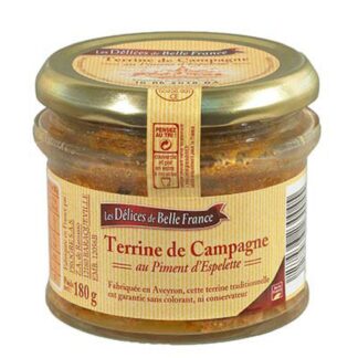 BOCAUX 180G TERRINE DE CAMPAGNE AU PIMENT DÉLICES DE BELLE FRANCE · LES DÉLICES DE BELLE FRANCE