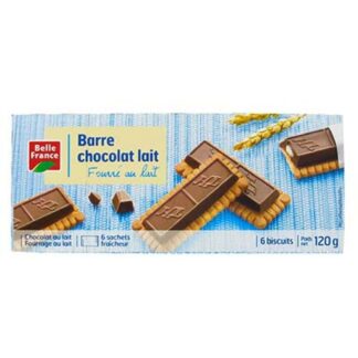 BARRES BISCUITS X6 CHOCOLAT LAIT BELLE FRANCE · BELLE FRANCE
