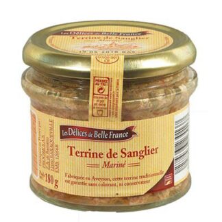 BOÎTE 180G TERRINE DE SANGLIER DÉLICES DE BELLE FRANCE · LES DÉLICES DE BELLE FRANCE