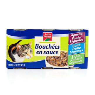 LOT DE 3 1X2 BOUCHÉES POUR CHAT À LA GIBIER BELLE FRANCE · BELLE FRANCE