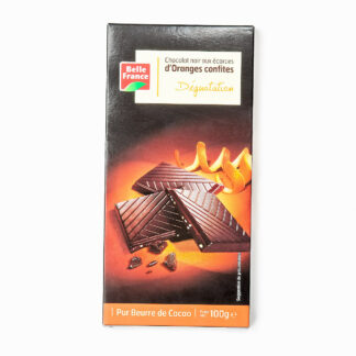 TABLETTE 100G CHOCOLAT NOIR ORANGE DÉGUSTATION BELLE FRANCE · BELLE FRANCE