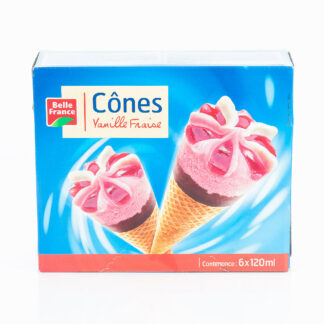 CONE VANIL/FRAISE X 6 BELLE FRANCE · BELLE FRANCE
