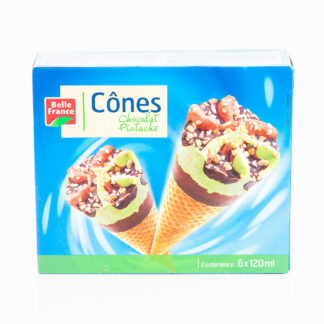 CÔNES CHOCOLAT PISTACHE X6 BELLE FRANCE · BELLE FRANCE