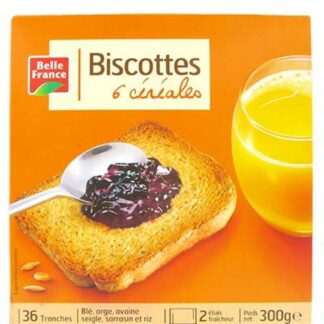 Biscottes 6 céréales 36 tranches BELLE FRANCE · BELLE FRANCE