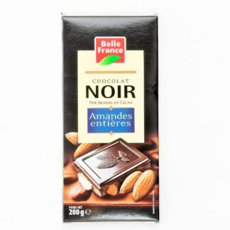 BLOC 200G CHOCOLAT NOIR AMANDES BELLE FRANCE · BELLE FRANCE